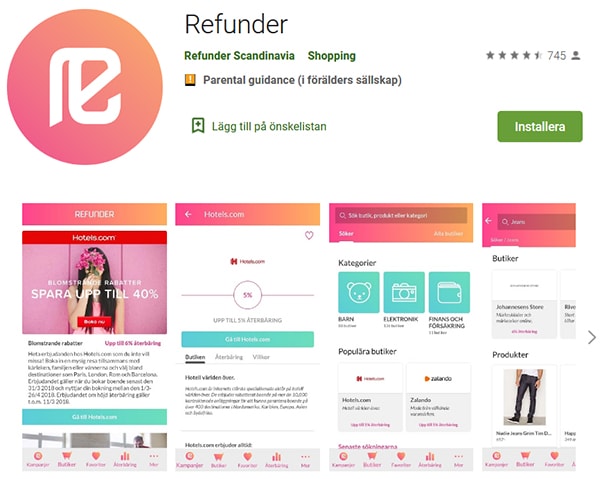 Refunder spara pengar app